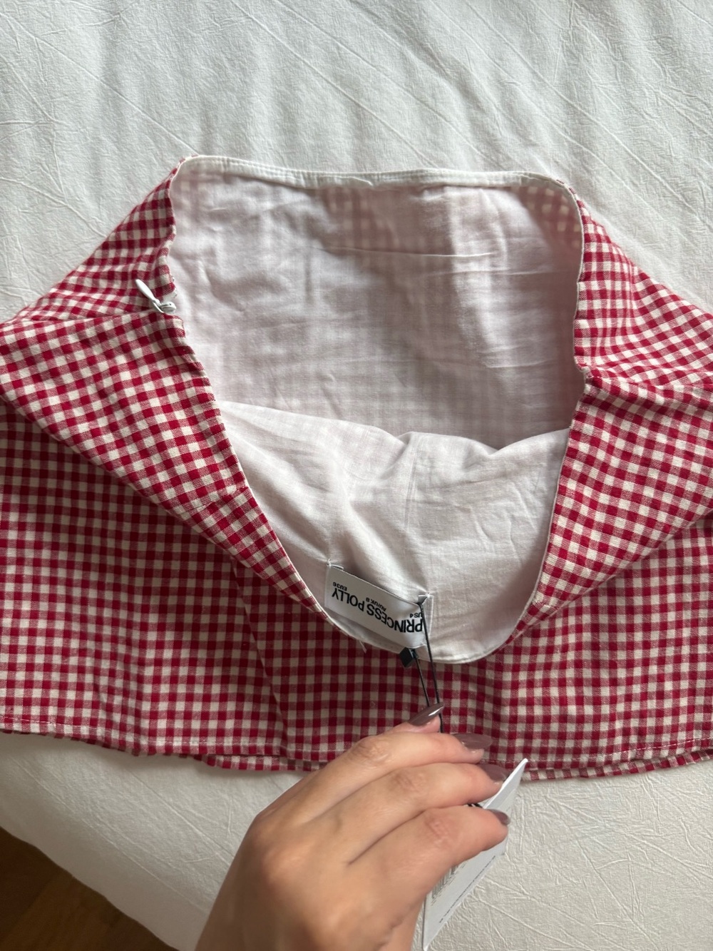 Princess Polly Red & White Gingham Mini Skirt - Picture 8 of 8